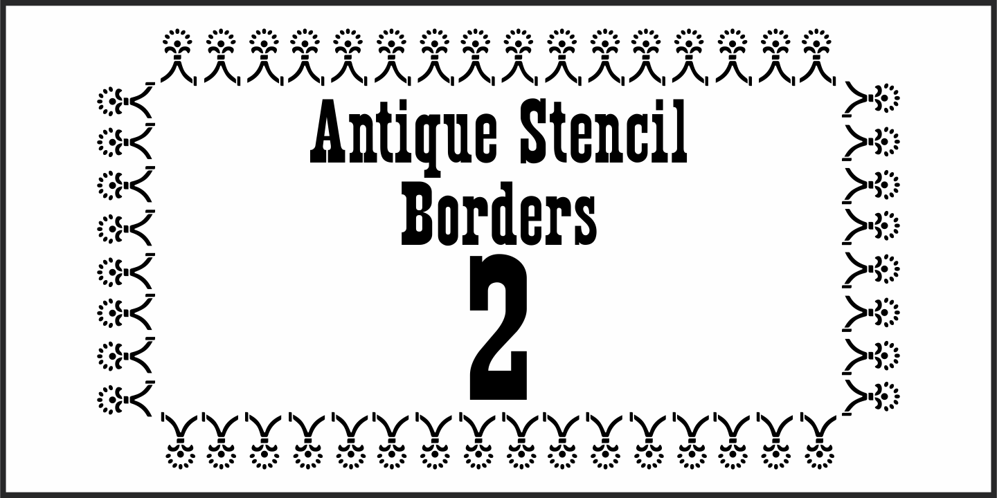 Przykład czcionki Antique Stencil Borders Two JNL Regular